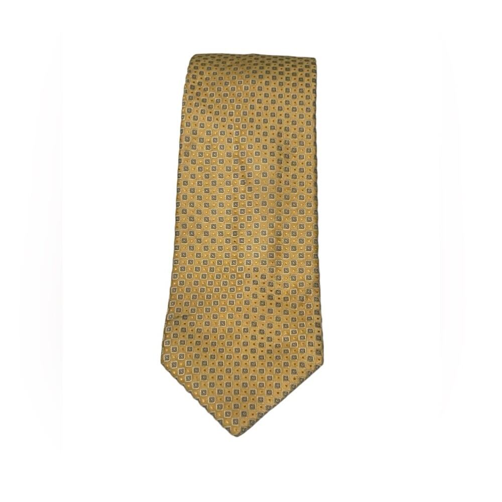 Brioni Tie Silk Blue Geometric Handmade Necktie Italy